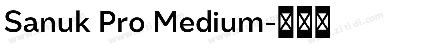 Sanuk Pro Medium字体转换
